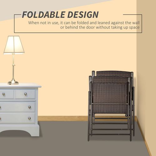 Foldable Rattan Chairs - Stylish, Durable, Weather-Resistant Duo