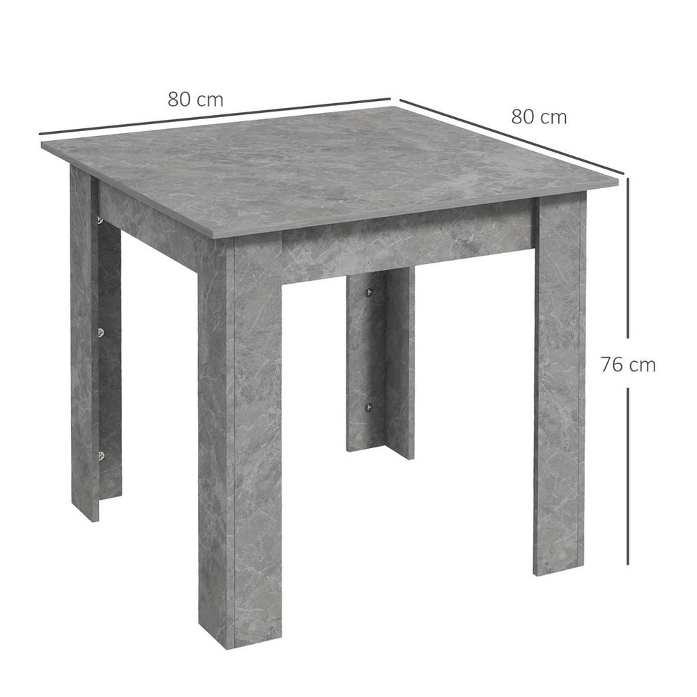 Square Dining Table – Faux Cement Effect for Living Room or Dining Room