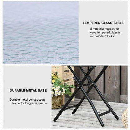 Round Folding Garden Table with Safety Buckle - Elegant & Versatile