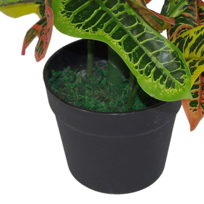 65cm Artificial Multicoloured Codiaeum House Plant for Colourful Home Accents