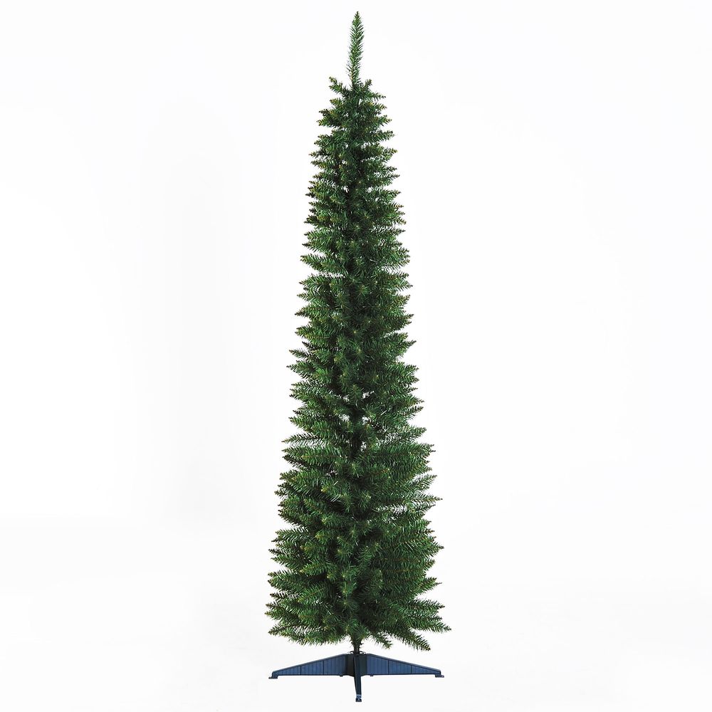 1.8m (6ft) Slim Tall Artificial Pine Pencil Christmas Tree - 390 Branch Tips