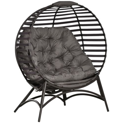 Stylish Egg Chair with Cushions & Side Pocket for Indoor/Outdoor Bliss