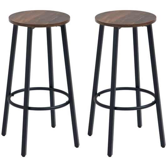 Set of 2 Counter Height Bar Stools for Dining Room or Kitchen