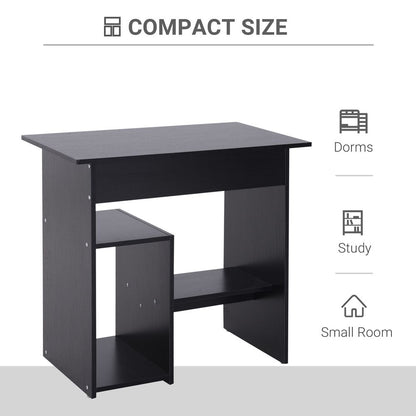 Black Computer Desk with 73.5 cm Height, Ideal for Comfortable Office Work