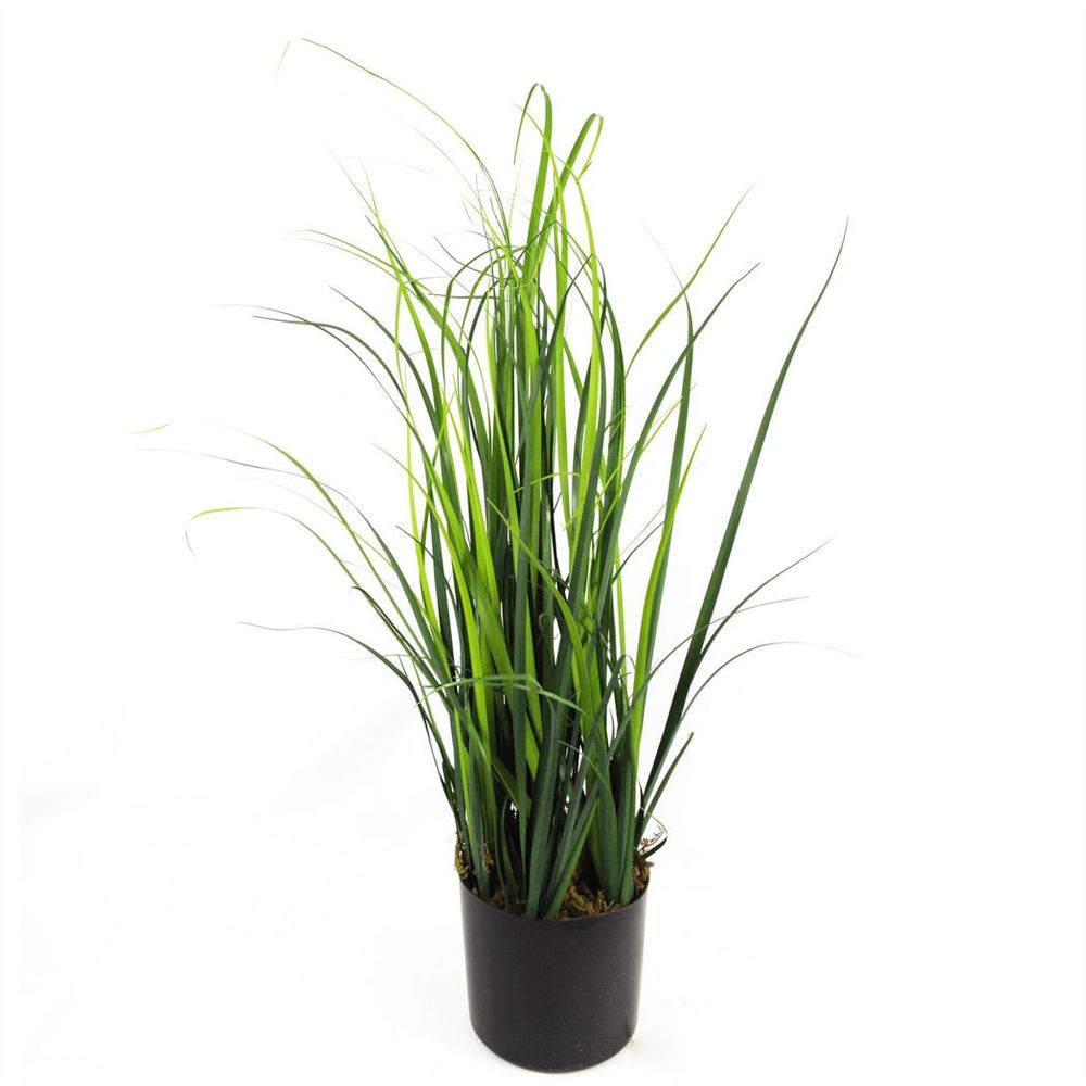 60cm Artificial Grass Plant in a Dusty Peach Ceramic Planter for Indoor Decor Styling