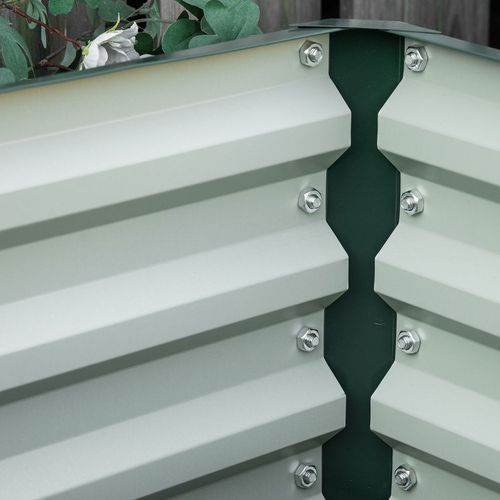 Set of 2 Durable Galvanised Raised Garden Planters - Easy Assembly!