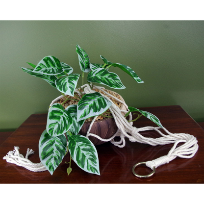 85cm Hanging Artificial Potted Pothos Plant - Complete with Planter