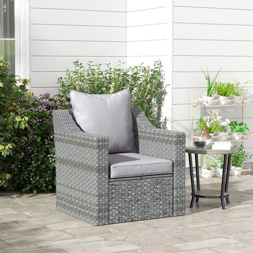 Luxe Outdoor Back & Seat Cushion Set - Comfort in Light Grey