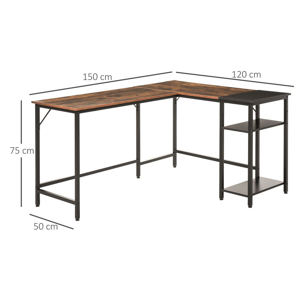 Compact Gaming Workstation Computer Desk with Adjustable Storage Shelf for Flexibility