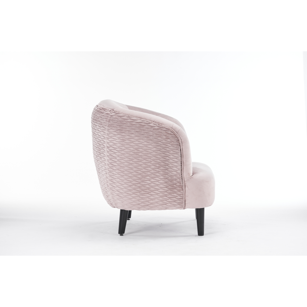 77cm Grey Velvet Armchair, Luxurious and Comfortable