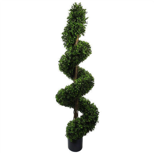 150cm Spiral Buxus Tree - Artificial and UV Resistant for Outdoor Spaces