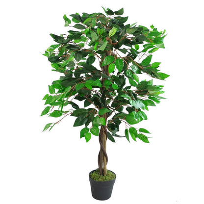 110cm Large Bushy Artificial Ficus Tree - Lush Indoor Decoration