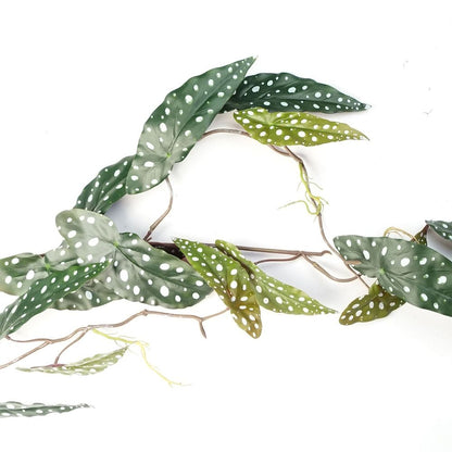 Set of 6 x 110cm Artificial Hanging Begonia Maculata - Spotted Design