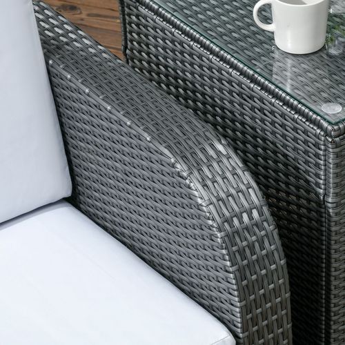 6-Piece Grey Rattan Garden Furniture Set - Stylish & Comfortable!