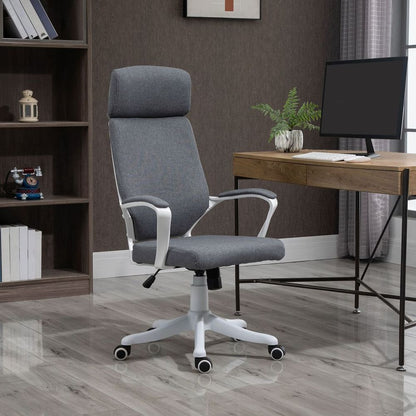 High Back Swivel Office Chair with Lumbar Support and Adjustable Height Feature
