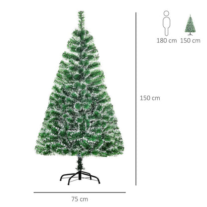 5ft Indoor Artificial Christmas Tree with 416 Tips - Metal Stand - Xmas Decor