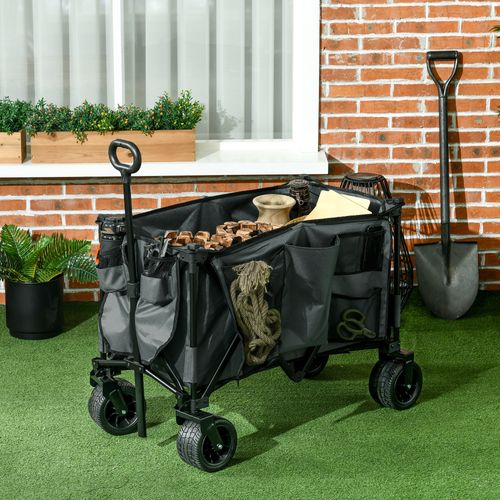 Versatile Folding Garden Trolley: Durable, Collapsible & Multi-Purpose!