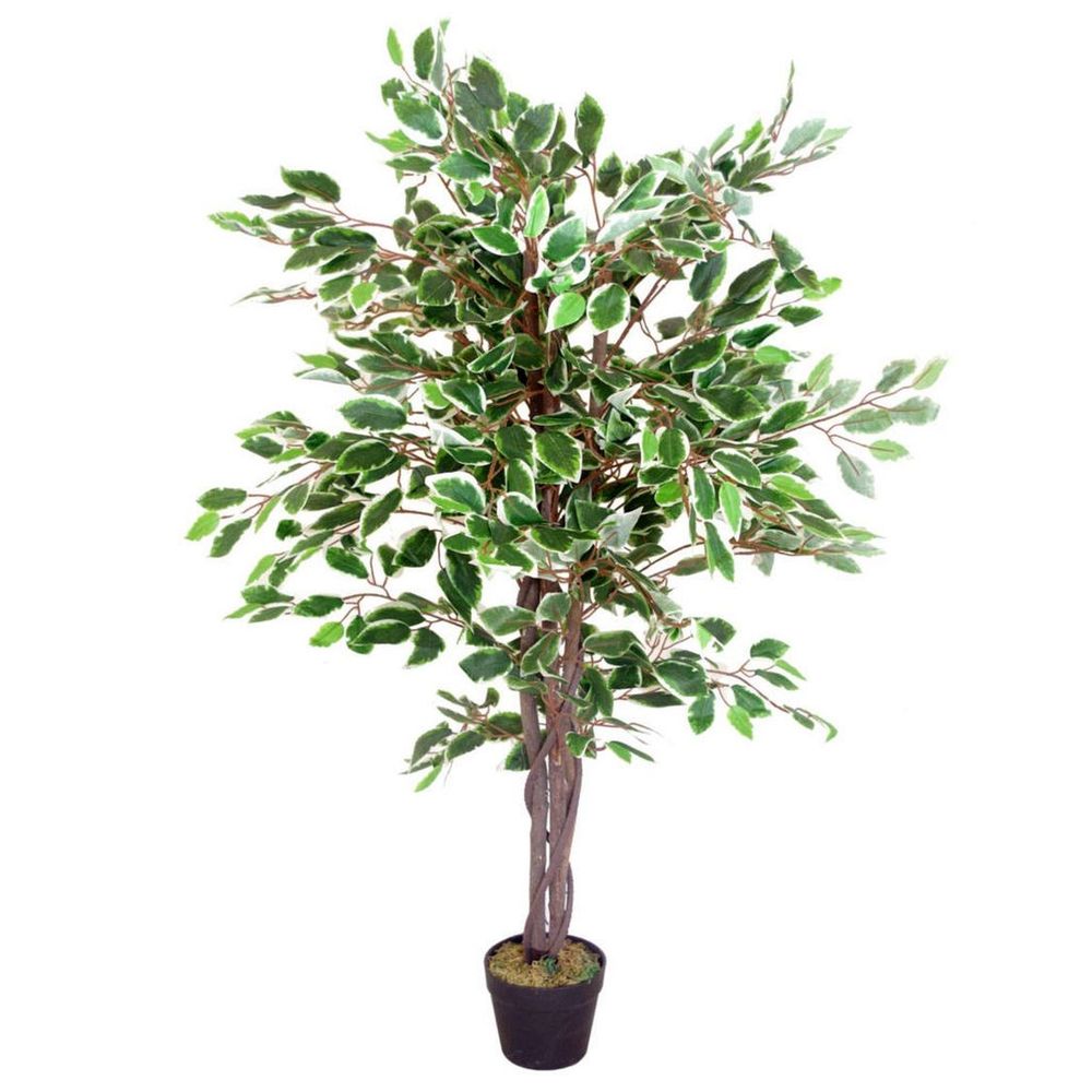 130cm Realistic Leafy Ficus Tree - Artificial Plant for Elegant Spaces