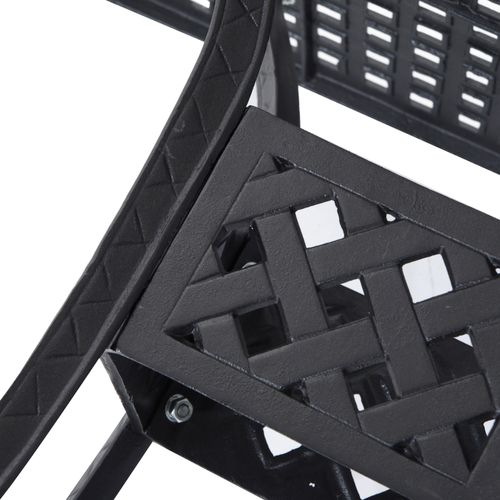 Stylish Square Aluminium Outdoor Dining Table with Umbrella Hole