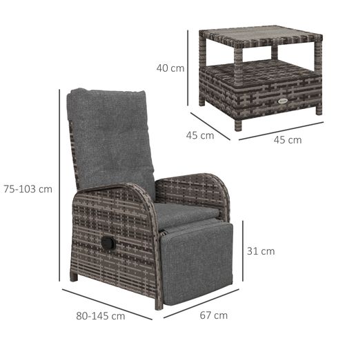 3-Piece Rattan Chaise Lounge Set - Ultimate Patio Comfort!