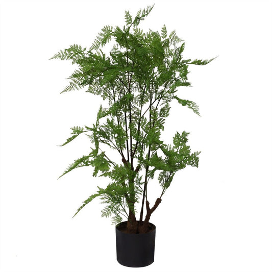 90cm Artificial Fern Plant with Natural Moss Base Foliage