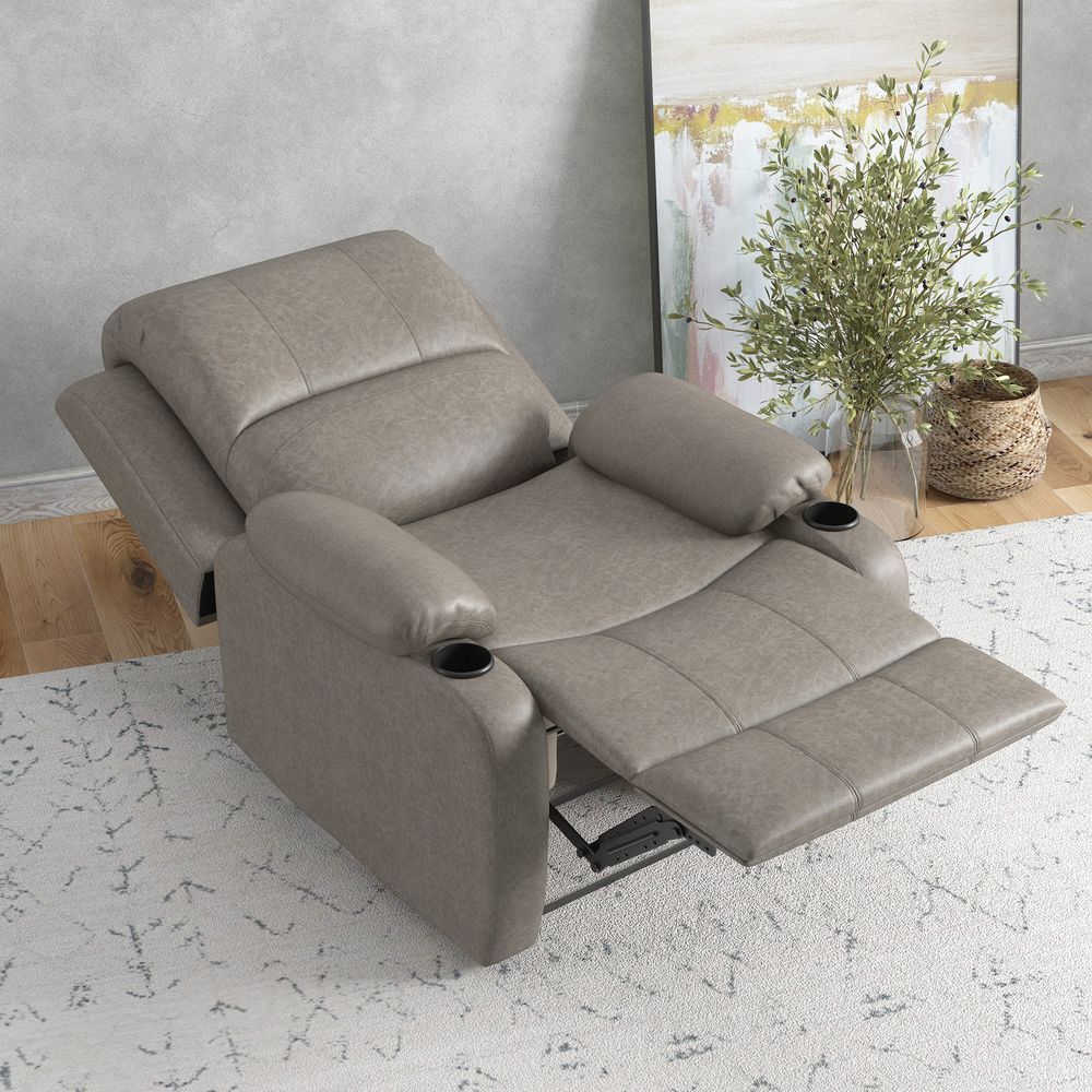 Recliner Armchair for Living Room with Built-in Cup Holder for Added Convenience