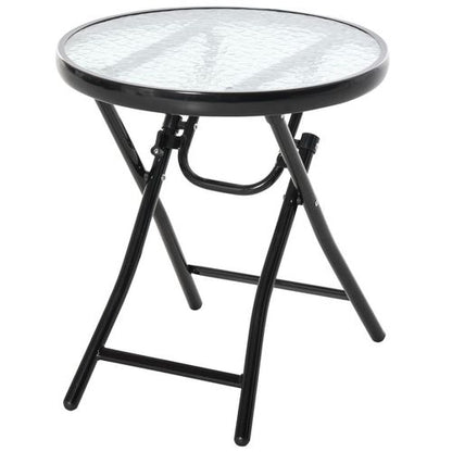 Round Folding Garden Table with Safety Buckle - Elegant & Versatile