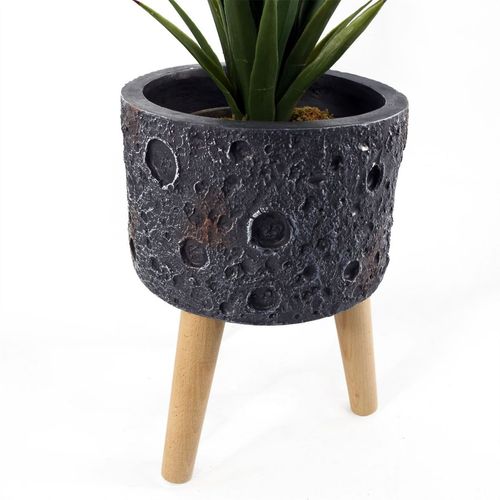 35cm x 24cm Large Lunar Black Planter