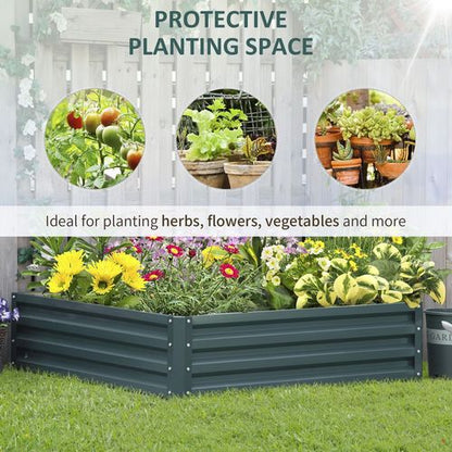 Modular Raised Garden Bed Kit - Perfect for Flowers & Veggies, 120x120cm