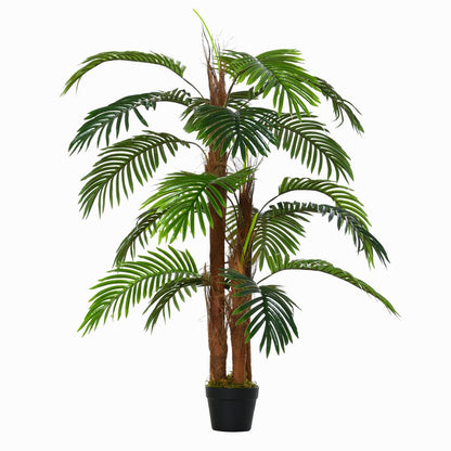 120cm (4ft) Artificial Palm Tree with 19 Leaves - Decorative Plant in Nursery Pot