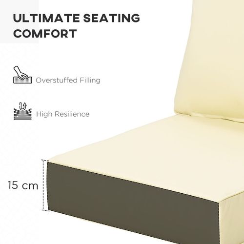 Premium Deep Seat Cushion Set - Comfort in Beige for Indoor/Outdoor