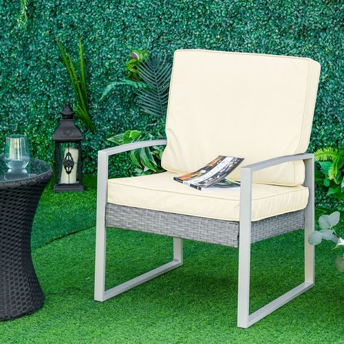 Transform Your Patio: Cream White Outdoor Seat & Back Cushion Set