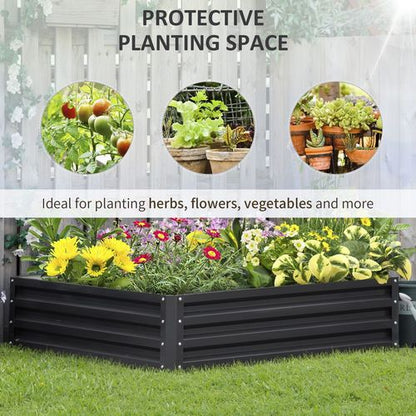 Modular Galvanized Steel Raised Garden Bed - Perfect for Flowers & Veggies!