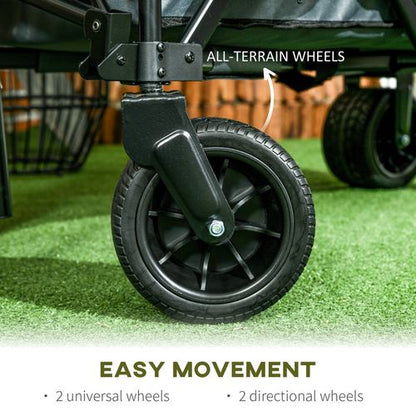 Versatile Folding Garden Trolley: Durable, Collapsible & Multi-Purpose!