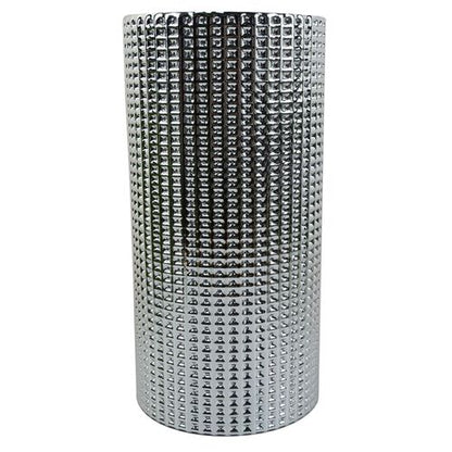 30cm Silver Dot Glass Vase