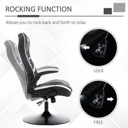 Height Adjustable Racing Office Chair in PVC Leather for Gaming and Office Use