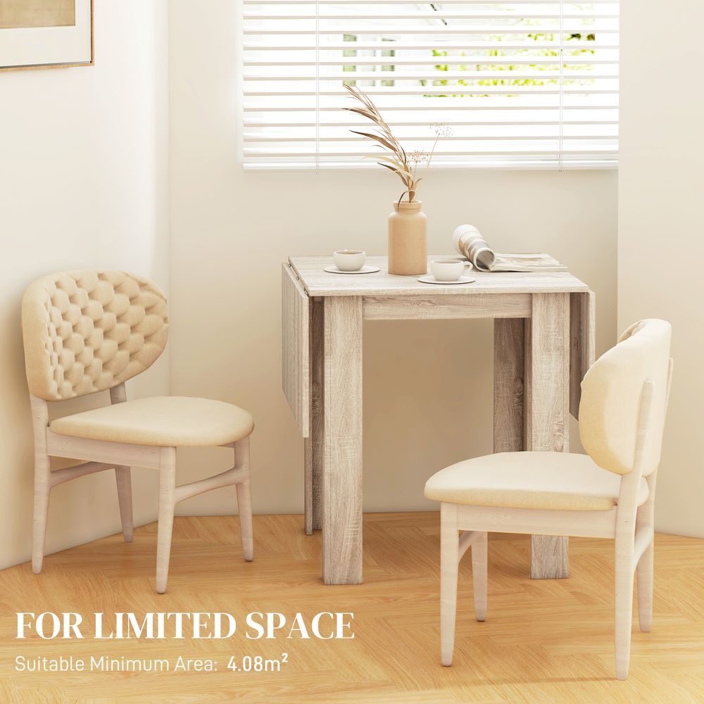 Extendable Drop Leaf Folding Dining Table, Perfect for 2-4 for Compact Kitchen Spaces