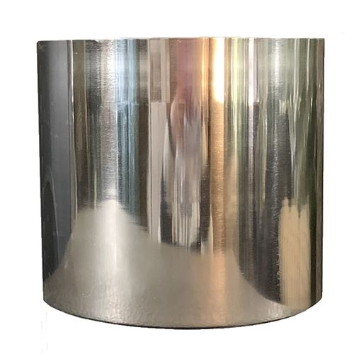 Metal Planter Plant Pot with Polished Silver Finish 20 x 18cm