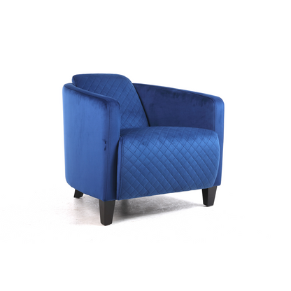 86cm Blue Velvet Armchair, Luxurious and Comfortable Seating