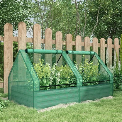 2-in-1 Raised Garden Bed with Greenhouse Cover for Optimal Growth