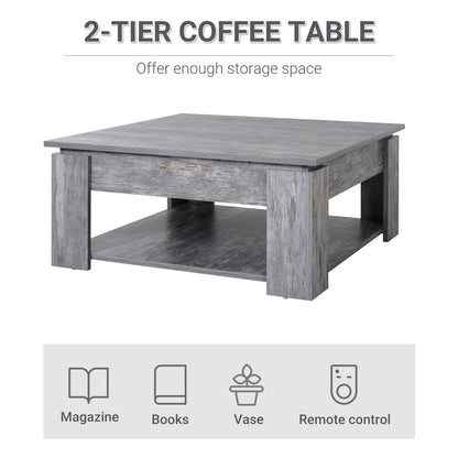 Wood Grain Coffee Table with 36 cm Height, Stylish Addition to Living Room Decor