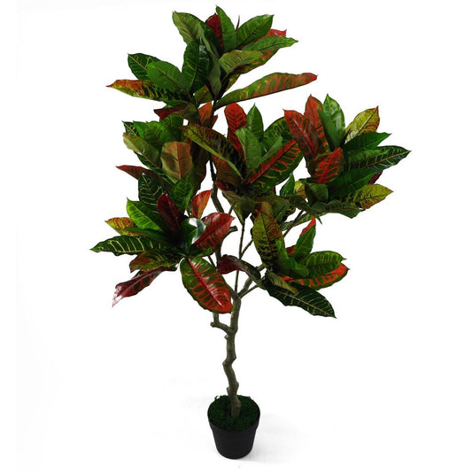 130cm Colourful Artificial Codiaeum Plant for Vibrant Home Decor