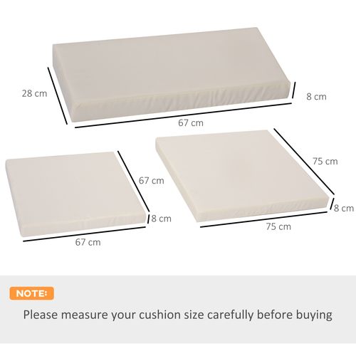 Cushion Pad Set for Rattan Furniture, 7 Piece Garden,Cream