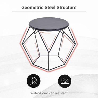 Nordic Minimalist Style Steel Side Table for Modern Living Room Decor