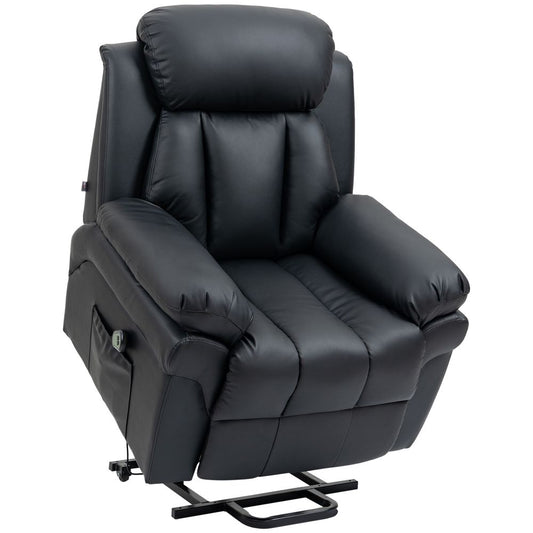 Extra Padded PU Leather Lift Stand Recliner with Electric Power and Remote Control