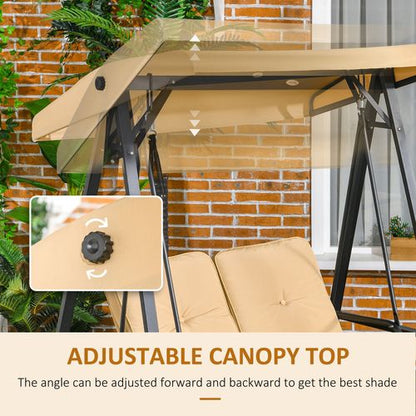 Adjustable Canopy 2-Seater Garden Swing Chair - Comfort & Style