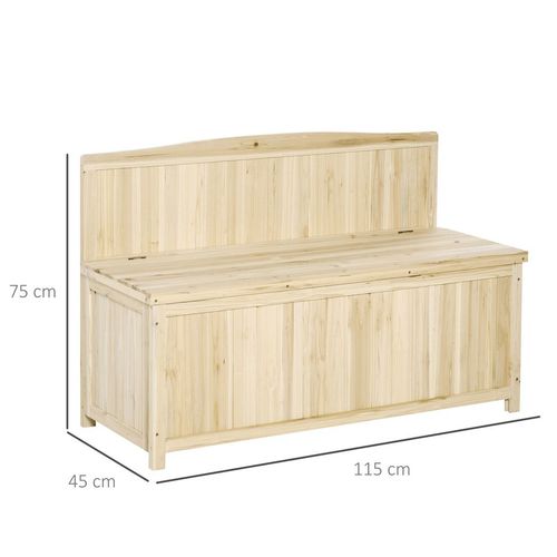 Ergonomic Garden Bench with Storage - Durable Fir Wood & Stylish Design