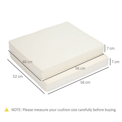 Transform Your Patio: Cream White Outdoor Seat & Back Cushion Set