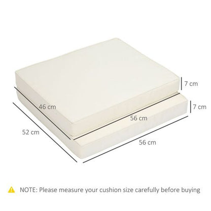 Transform Your Patio: Cream White Outdoor Seat & Back Cushion Set