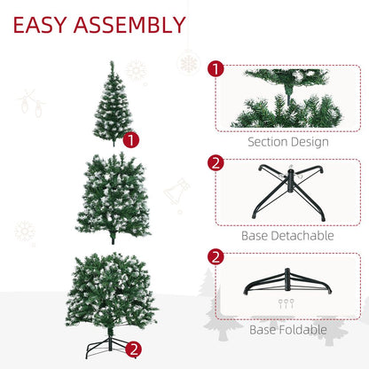 6FT Pre-Lit Artificial Christmas Tree for Holiday Décor with 300 Colourful LED Lights